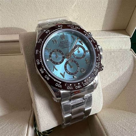 rolex daytona arabic blue dial|Rolex arabic dial price.